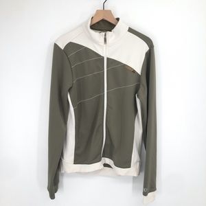 Pearl Izumi Olive and Cream Women's Zip-Front Jacket